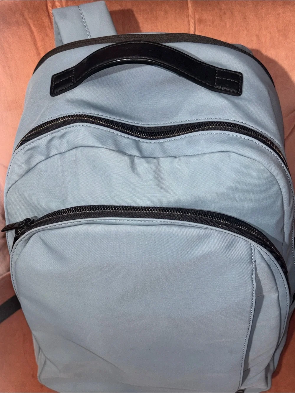 AWAY smoke blue backpack overnight multi pocket travel bag carry on vacation